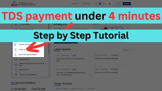 How to pay TDS online through Income tax portal (In Kannada) | Step-by-Step Tutorial