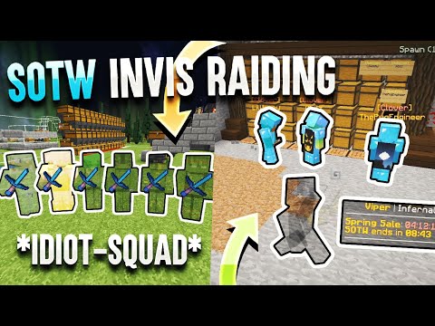 SOTW INVIS RAIDING WITH THE FUNNIEST FACTION... *INSANE* | Minecraft HCF