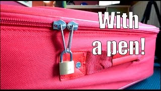 How to open a locked suitcase without breaking