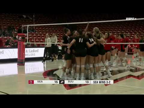 Seattle U Volleyball Comeback Win at SUU