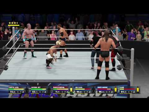 WWE 2K17 My Career Mode playthrough pt17 - 6-Man Tag w/Screwjob Ending!