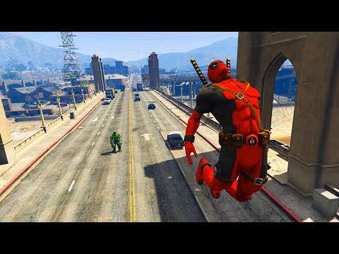 GTA 5 Hulk Vs Deadpool Ragdolls Compilation | (GTA 5 Fails Funny Moments Ragdolls)