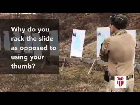 Why do we rack the slide instead of using the slide release?