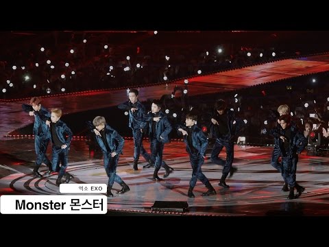 엑소 EXO[4K 고정직캠]Monster 몬스터@161119 Rock Music