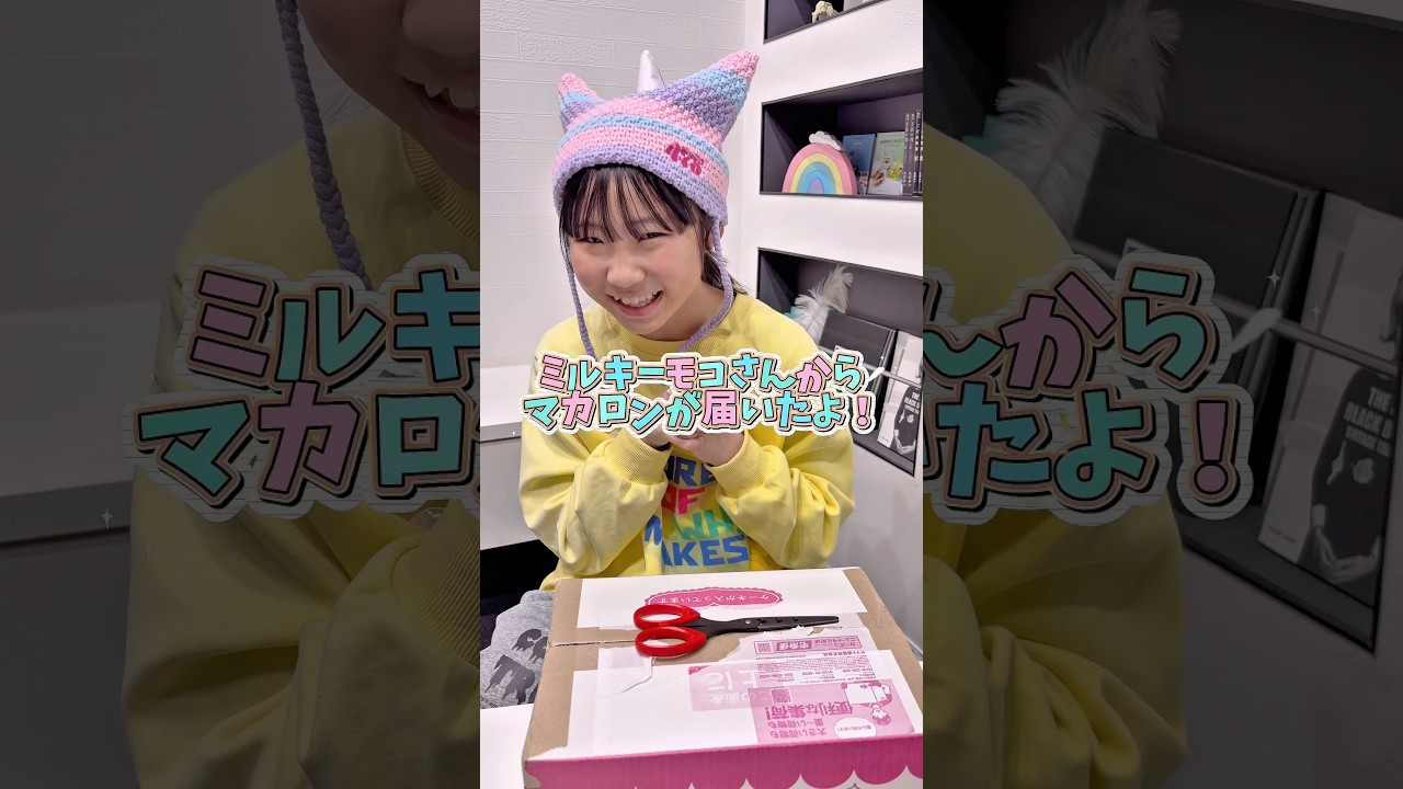 ミルキーモコさんから可愛すぎるマカロンが届いた！しかもおいしすぎる！ #こっこ