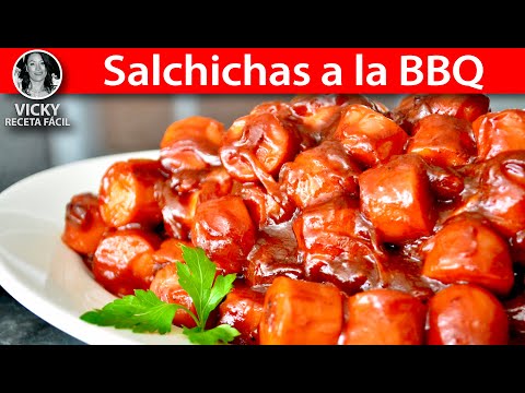 Salchichas a la BBQ | #VickyRecetaFacil Video