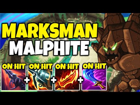 Malphite but I only build Marksman items the entire game (3.50 ATTACK SPEED)