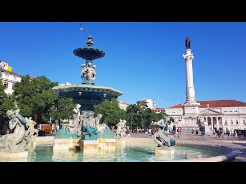 14. Lisboa. Lisbon the city. Lissabon die Stadt. Lizbona. Praça Dom Pedro IV (Fonte Sul do Rossio).