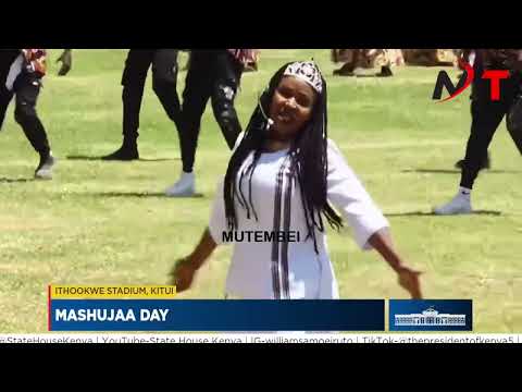 See Ruto Forced to Stand Up and Dance to Kamba Music in Kitui County Mashujaa Day Celebrations!