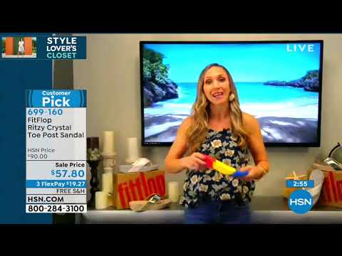 FitFlop Ritzy Crystal Toe Post Sandal