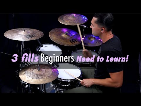3 Easy Drum Fills That Rock! Beginner-Intermediate Drum Lesson