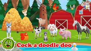 The Animal Sounds Song || Cock - A - Doodle - Doo || EduFam || Kids Songs and Nursery Rhymes ~