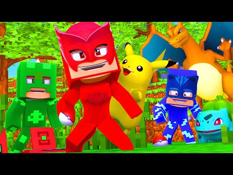 CAT BOY OWL AND LIZARD CATCH POKEMONS IN MINECRAFT