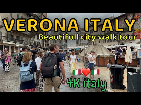 Italy walking tour 4k HDR | Verona Vlog