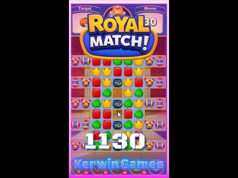 Royal Match Level 1130 - No Boosters Gameplay