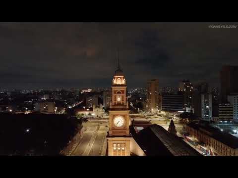 Anoitecendo na Estação da Luz🚂🚃🚃 @cptmoficial @DJI #djimini3