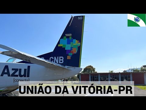 AEROPORTO DE UNIÃO DA VITÓRIA-PR VOANDO PARA CURITIBA NO CESSNA CARAVAN DA AZUL CONECTA