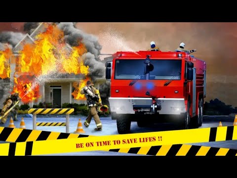 Fire truck and car accident l Firefighter emergency rescue hero 911 l android ios gameplay