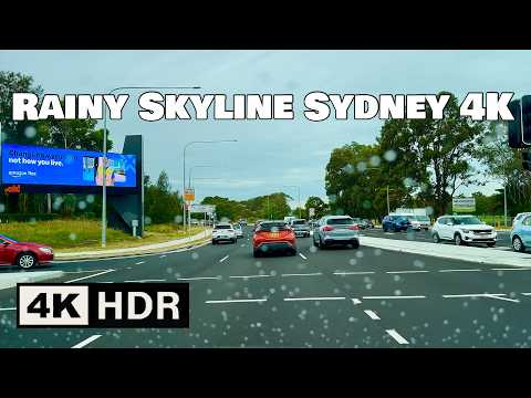  Rain Mode Skyline Sydney Drive 🌧️ 4K HDR 60FPS POV | Denham Court → Bankstown