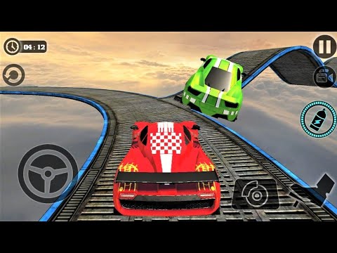 Impossible stunt car tracks 3D! Blue car Driving Stunts Levels 10 to 17 - Android Gameplay 2021