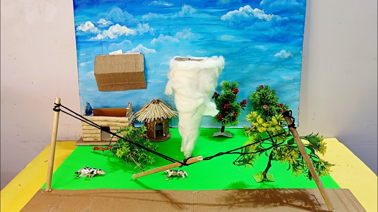 Tornado/ Cyclone working model for school project | Natural Disaster working model | Tornado model