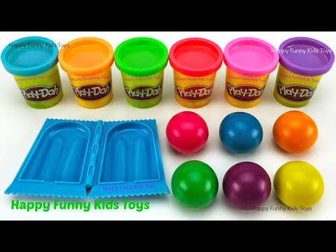 Learn Colors and Making Ice Cream Popsicle with Play Doh Balls Surprise Toys Shopkins Mini Packs