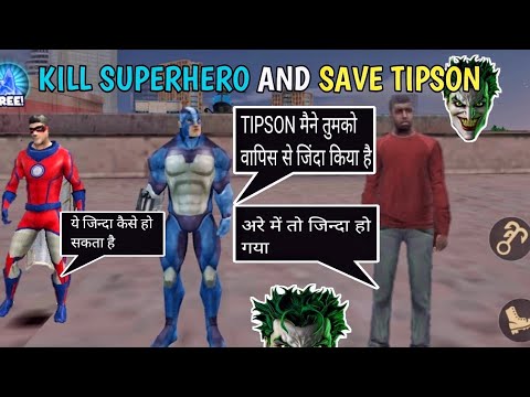 Superhero Vs Ropehero  And Save Tipson New Action Story In Rope Hero Vice Town Part 4