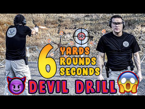 😈The Devil Drill 😱 Speed & Accuracy Pistol Shooting - Shot at 6 Yards, 6 Rounds, 6 Seconds Par Time
