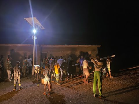 Solar streetlights in Tejenga, Ghana