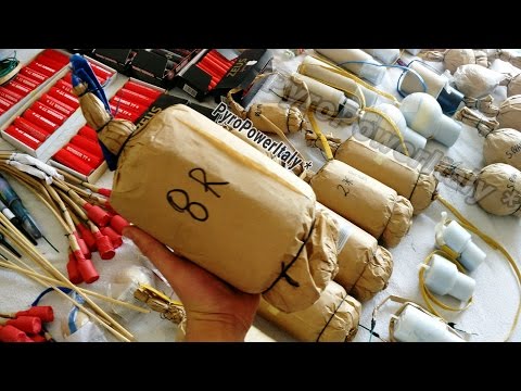 125mm Cylinder Shell / Zylinderbombe Made in Italy - Fermata Scala 8 Rosso / Red + Parasiten Mix