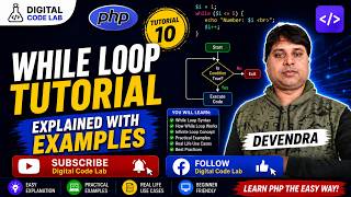 🚀 PHP While Loop Explained 🔥 | PHP Tutorial #10 | Learn PHP Programming for Beginners