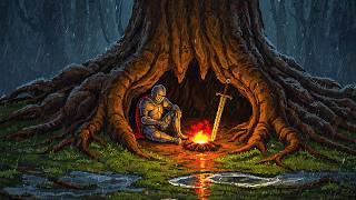 Rest... The ancient tree protects you from the storm