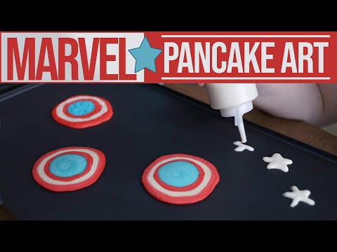 Marvel Captain America pancake art Tutorial
