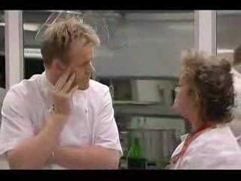 Amanda Barrie hitting Gordon Ramsay in Hells Kitchen UK!