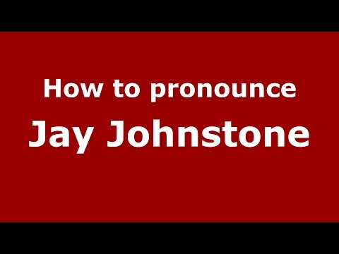 How to pronounce Jay Johnstone (American English/US)  - PronounceNames.com
