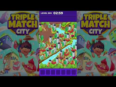 Triple Match City Level 305 (Hard Level) - Find hidden objects