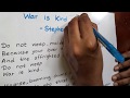 Analysis of the poem War is Kind by Stephen Crane