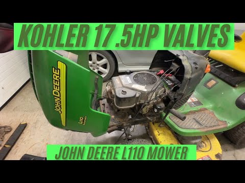 How to Check the Valves on a 17.5hp Kohler Motor on a L110 John Deere Lawn Mower Tractort