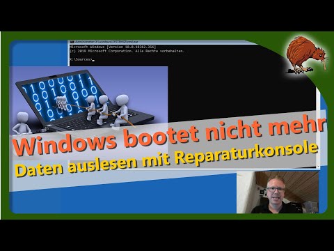 Windows bootet nicht mehr - Daten auslesen mit Reparaturkonsole