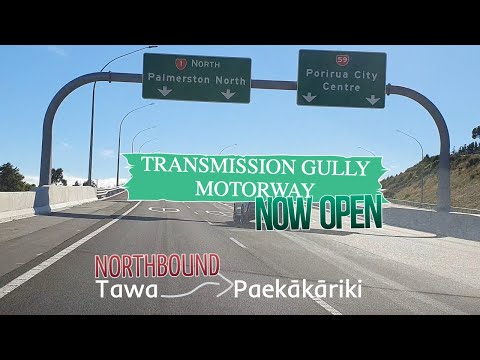 Driving 🚘  on $1.25 billion Transmission Gully motorway Northbound (Tawa to Paekākāriki)