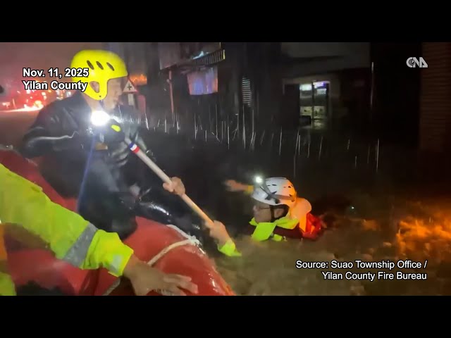 Severe flooding sparked by tropical storm hits Yilan