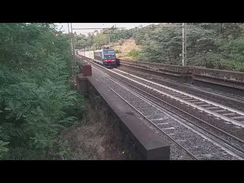 Treno merci e484 105 mrce Oceanogate container,succursale Giovi,trains hunter,trainspotting,railways