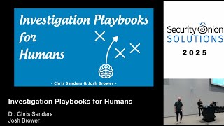 Investigation Playbooks for Humans