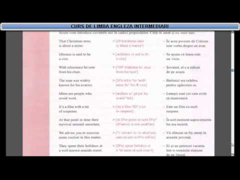 Curs de limba Engleza nivel intermediar (temavocabular) - Lectia 29