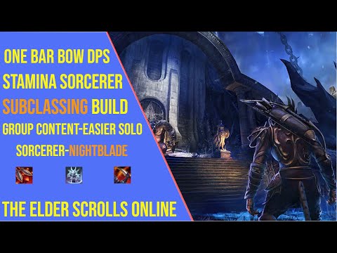 Best One Bar Stamina Sorcerer DPS Bow Build for ESO Update 48 - Subclassing Build
