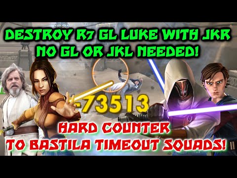 SWGOH - How To Counter GL Luke Guide - NO GLS OR JEDI KNIGHT LUKE NEEDED -  F2P Counter To JML!