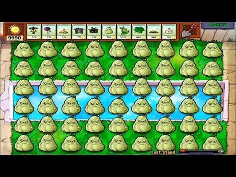 99 Hypno-shroom vs 99 Squash vs All Zombies - Plants vs Zombies