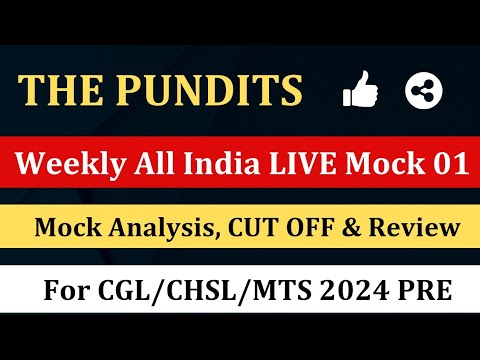 LIVE MOCK 01 🔥 for CGL 2024 by THE PUNDITS ♥️