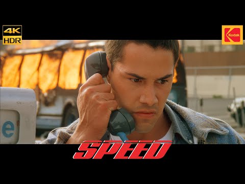 スピード（1994）バス爆破シーン 4K HDR10 コダック5247 キアヌ・リーブス (Speed (1994) Bus Explosion Movie Clip scene 4K HDR10 Kodak 5247  Keanu Reeves)
