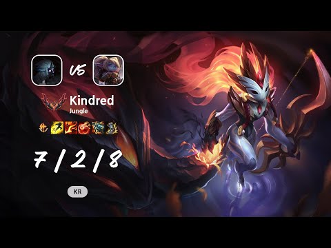 Kindred Jungle vs Poppy - KR GrandMaster Patch 13.9